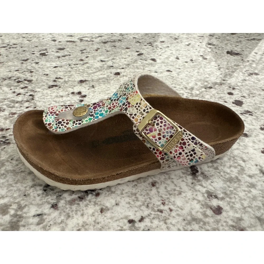 Birkenstock Gizeh Kids Single LEFT Shoe Sandal Oriental Mosaic White sz 30